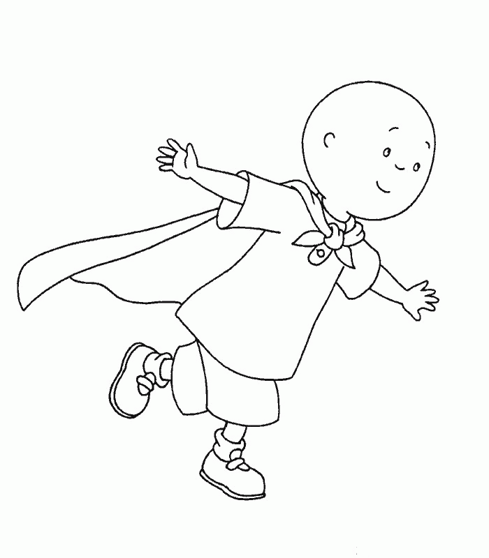 Plansa de colorat cu Caillou 16 8
